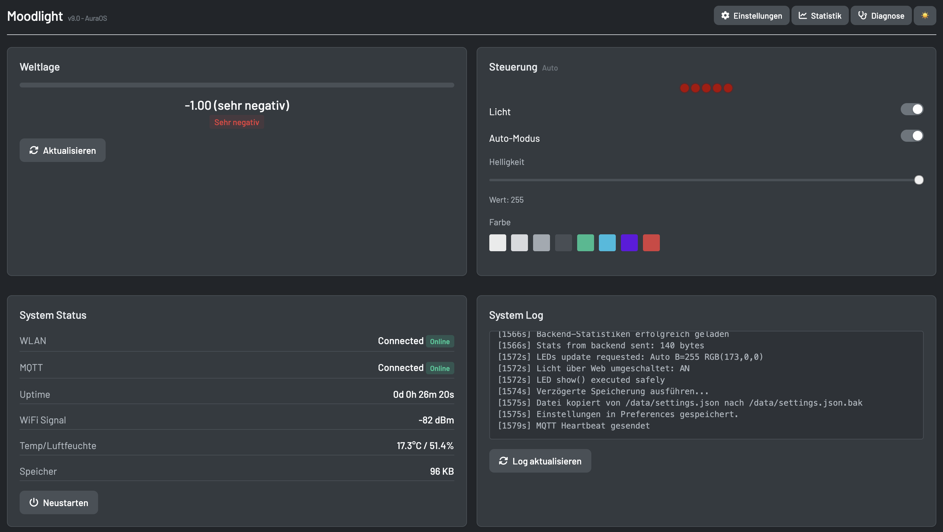Dark Mode Screenshot