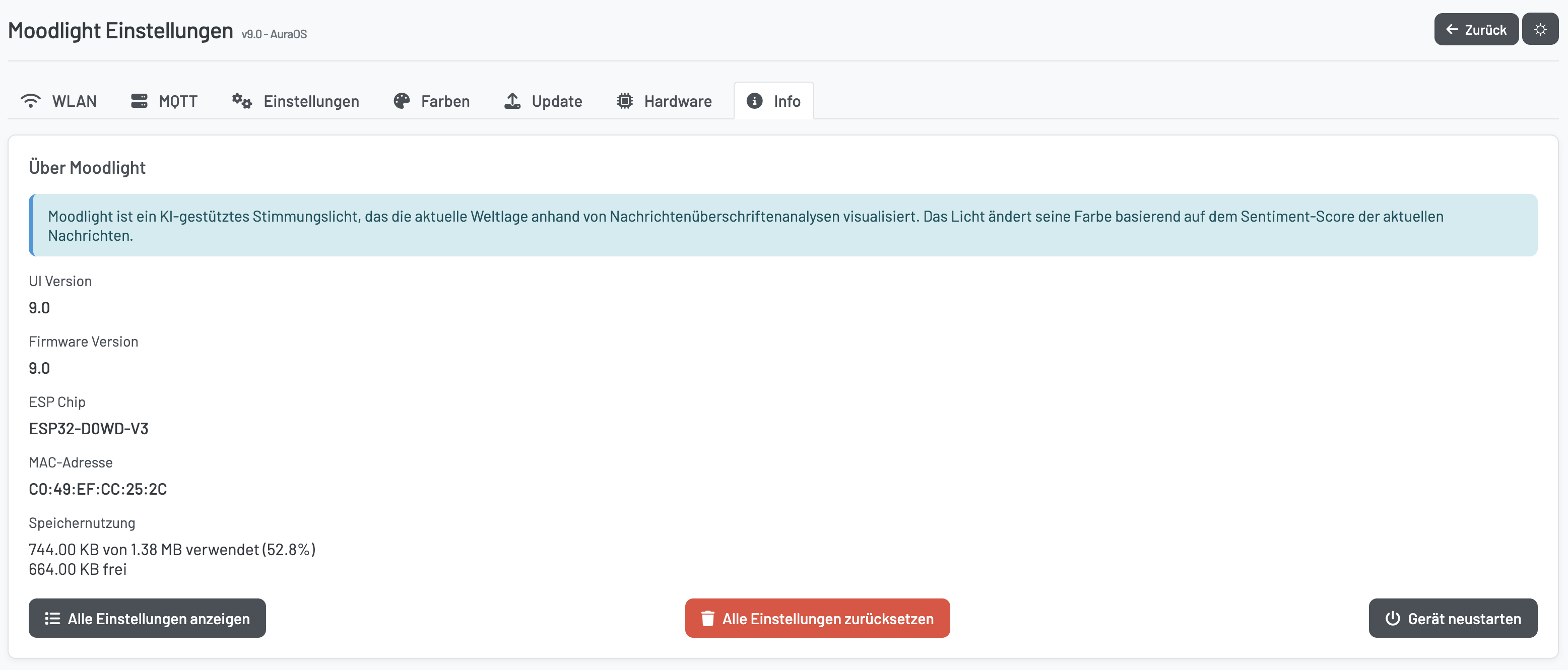 Hardware Information Screenshot